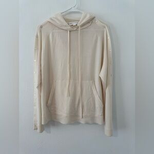 Robert Rodriguez Lightweight Wool Hoodie Button Arm Details Coastal Oversized SM